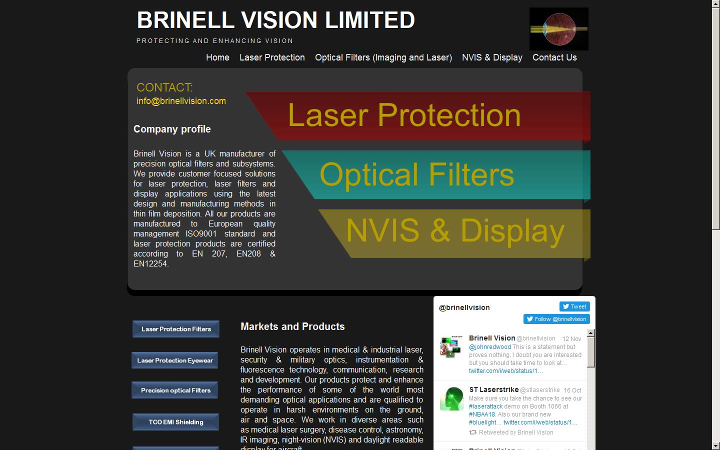 Brinell Vision Ltd Website