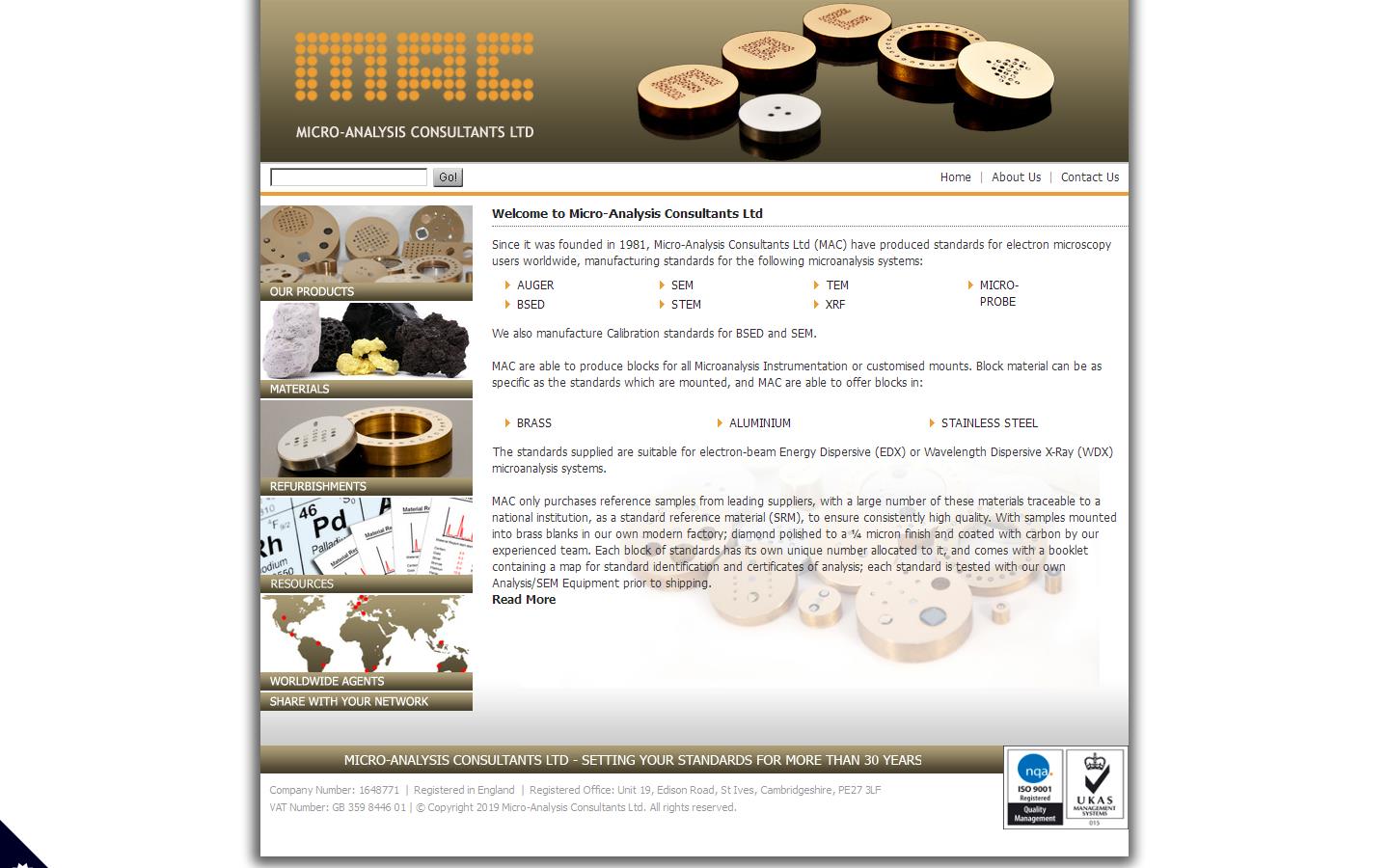 Micro-analysis Consultants Ltd Website