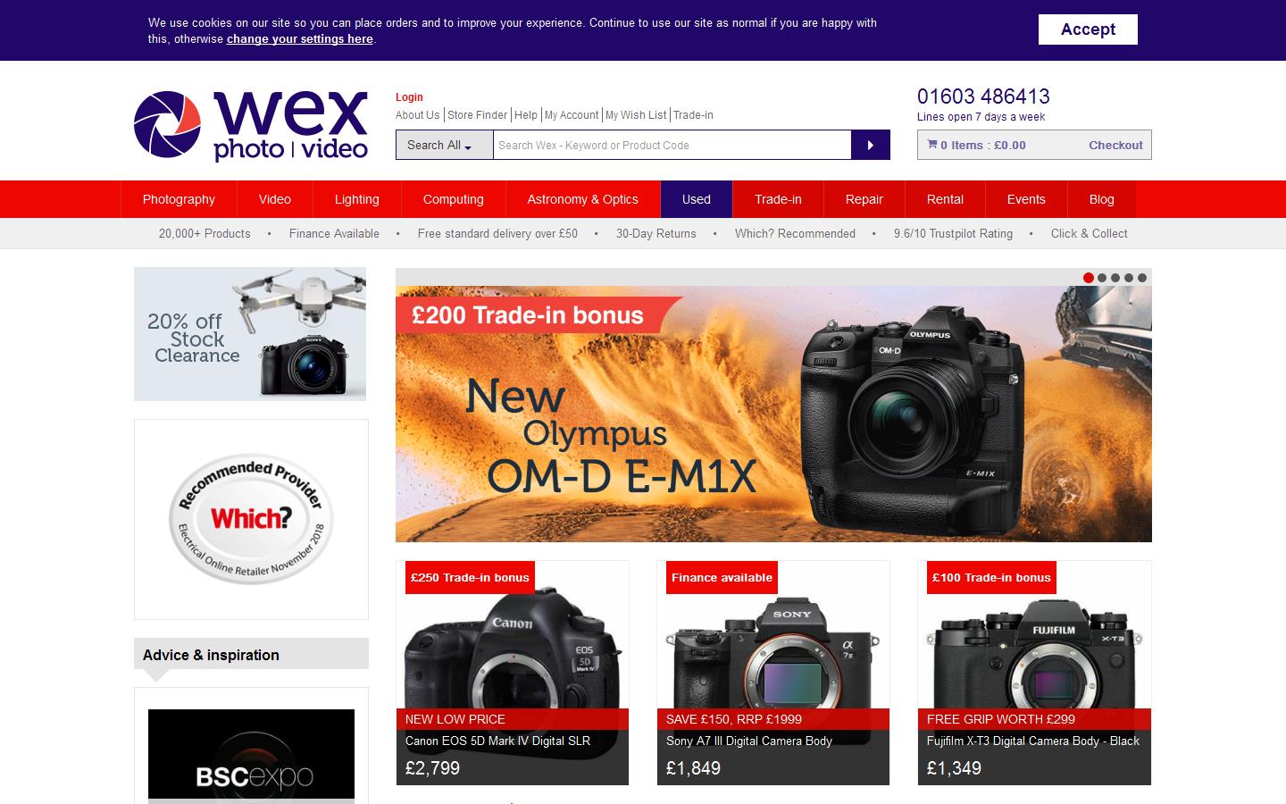 Wex Photographic Website