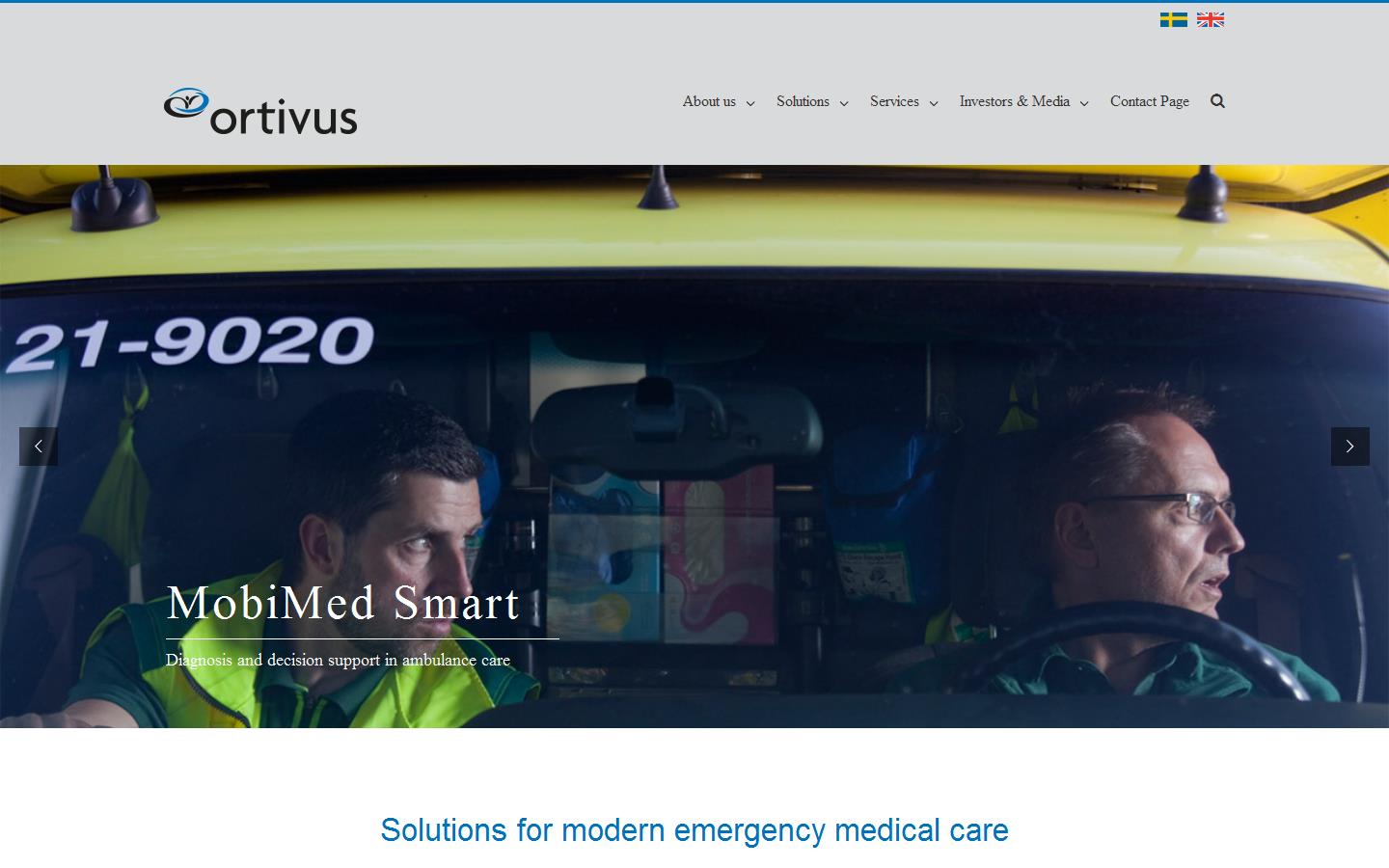 Ortivus UK Ltd Website