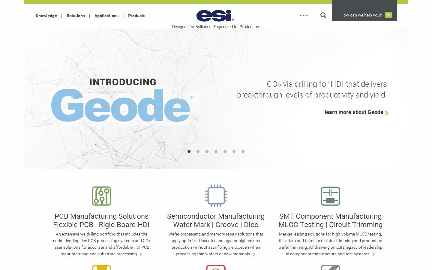 Electro Scientific Industries Europe Ltd Website