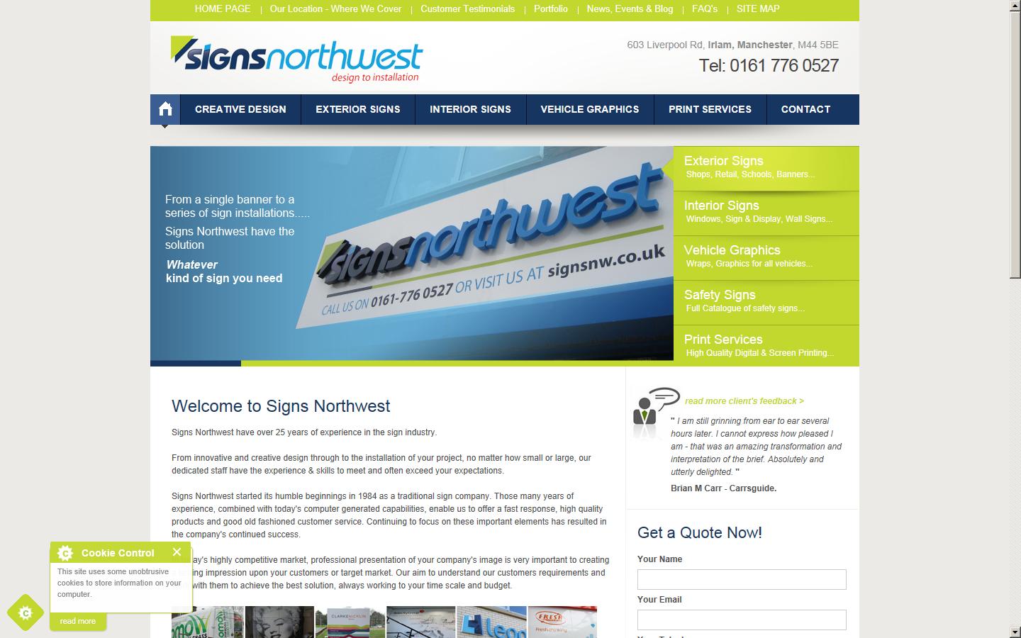 Signs North West Website