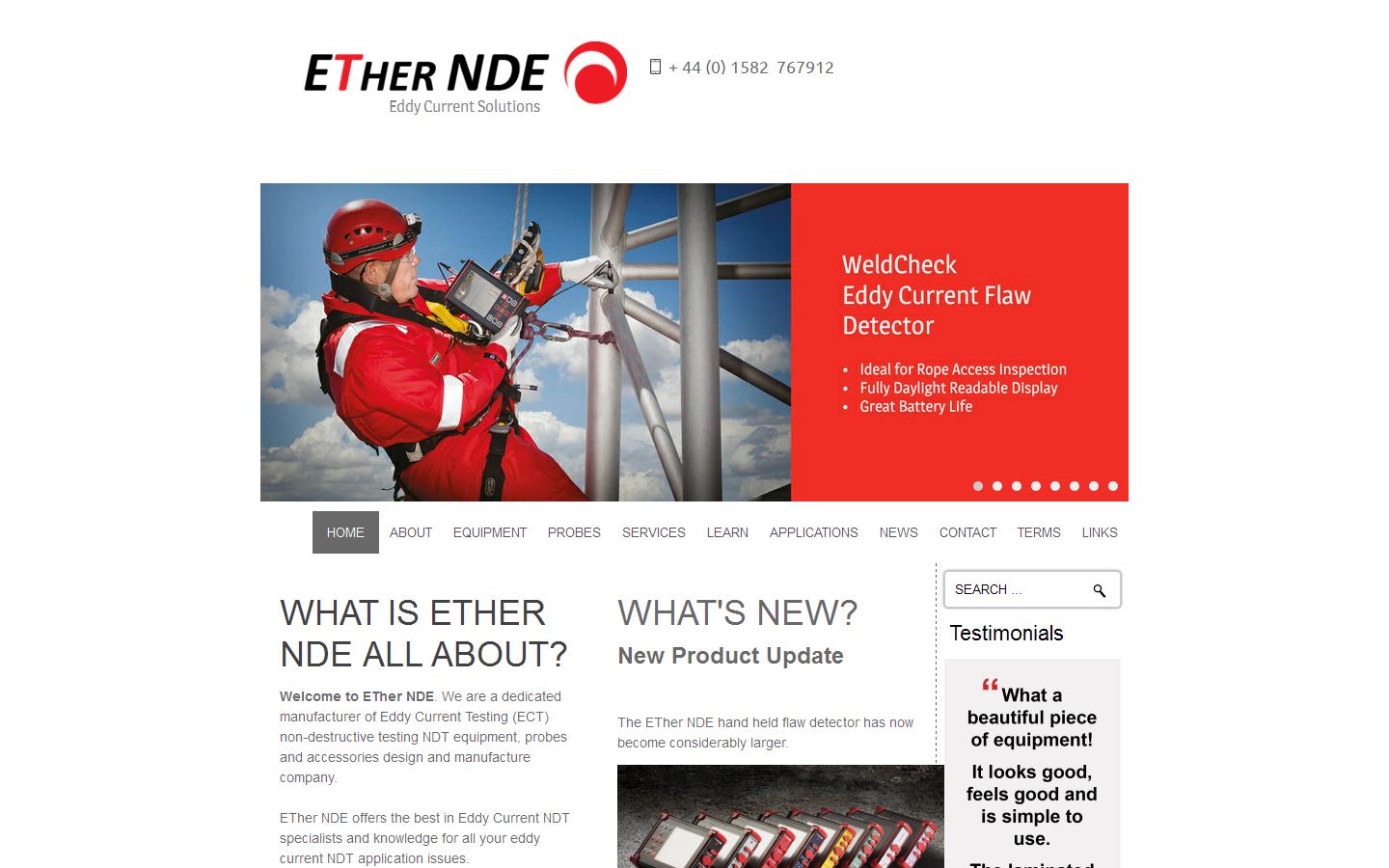 Ether N D E Ltd Website