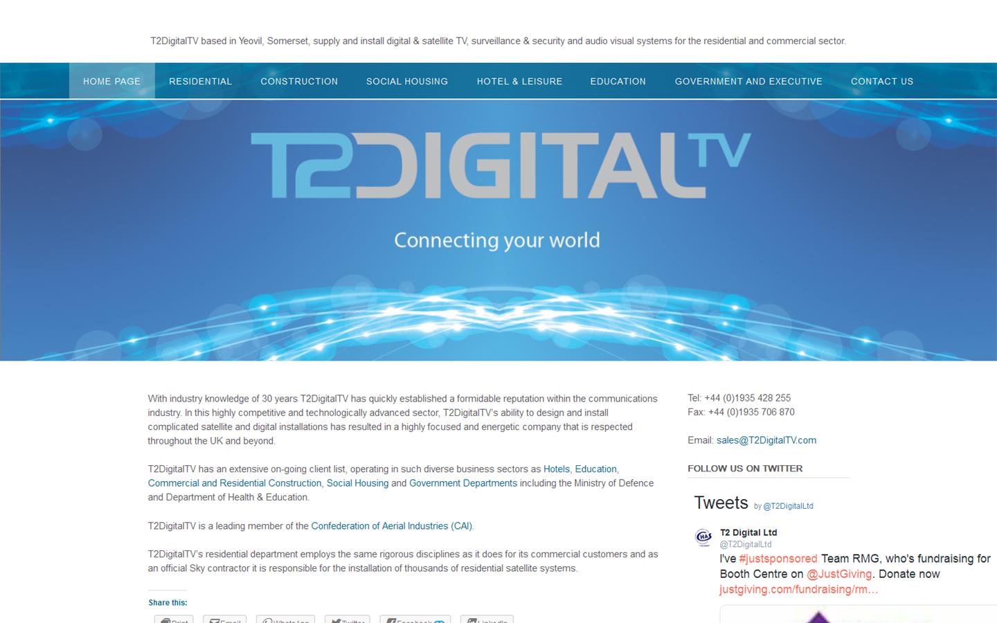 T 2 Digital T V Website