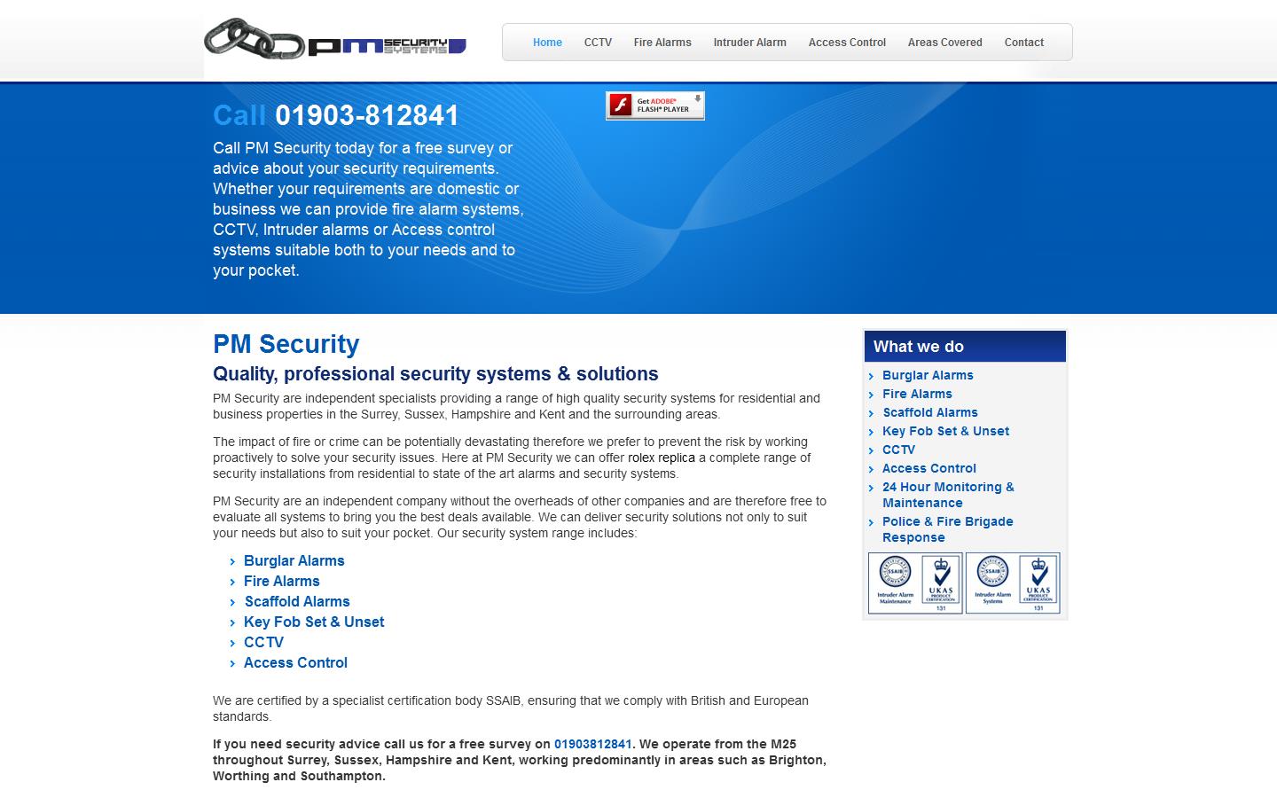 P M Security Systems Ltd Website