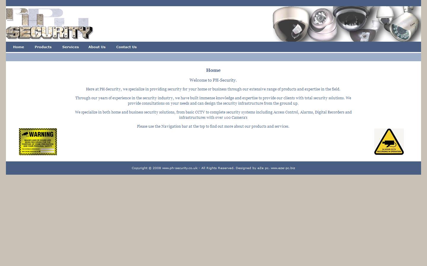 P H Security Website