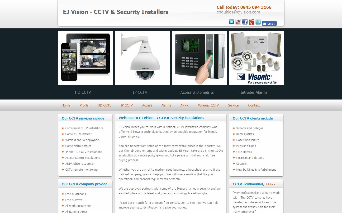 Ej Vision Ltd Website