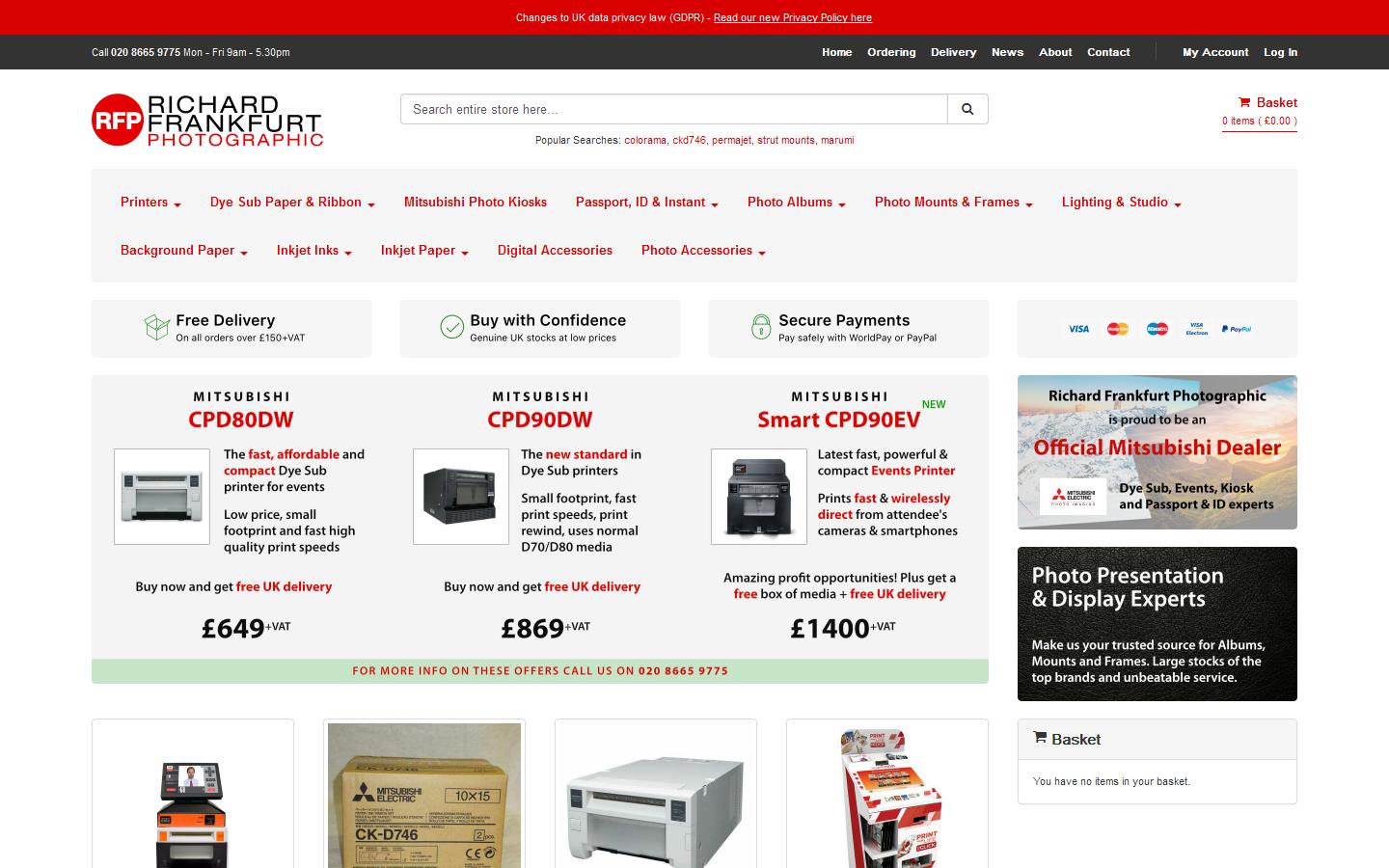 Richard Frankfurt Photographic Ltd Website