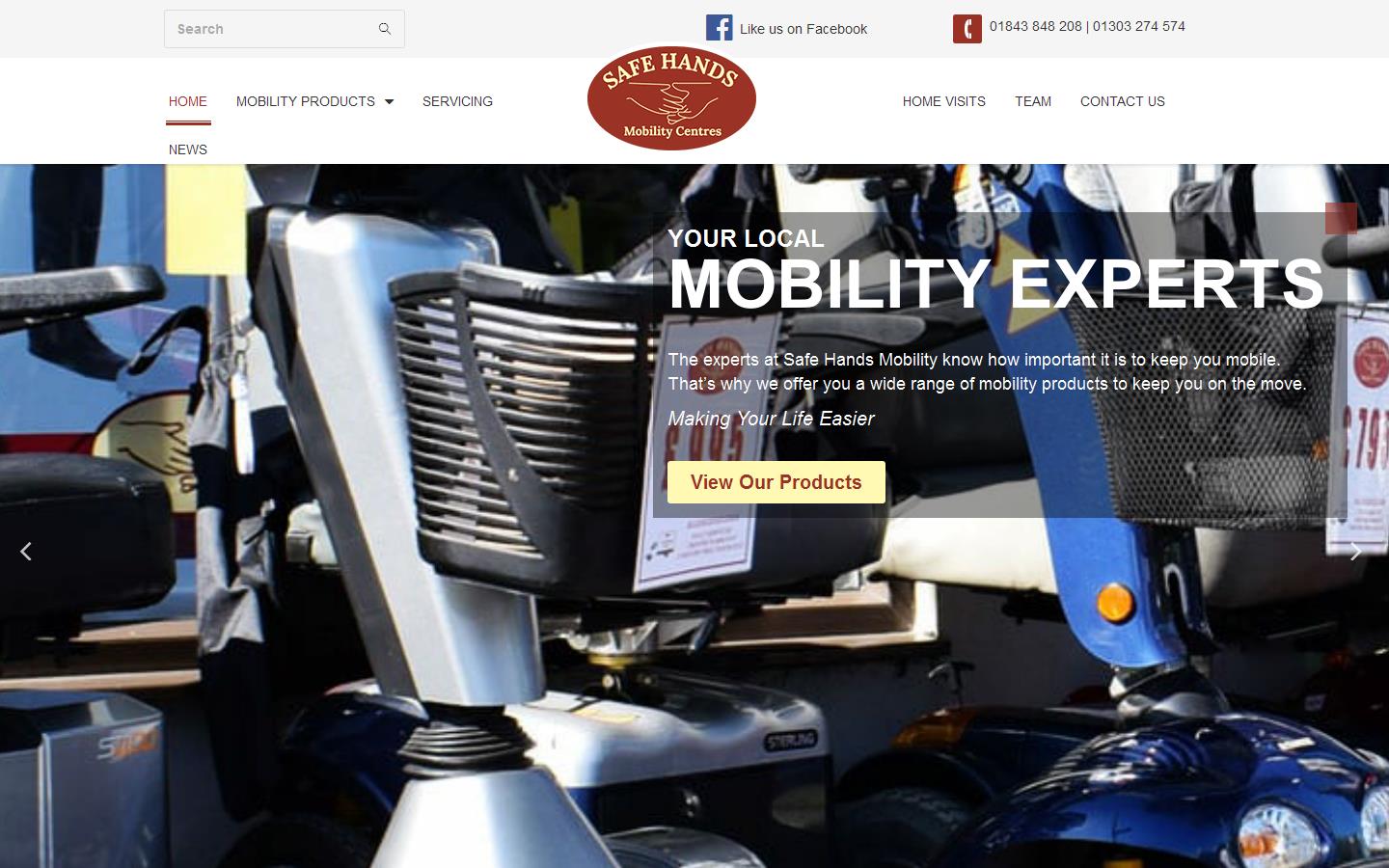 Safe Hands Mobility Website