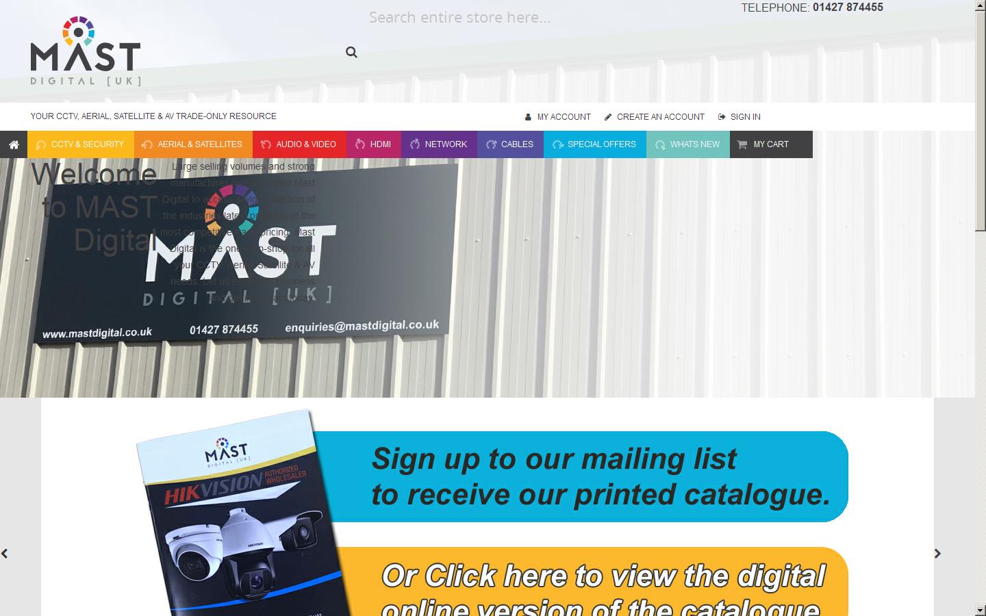 Mast Digital UK Ltd Website