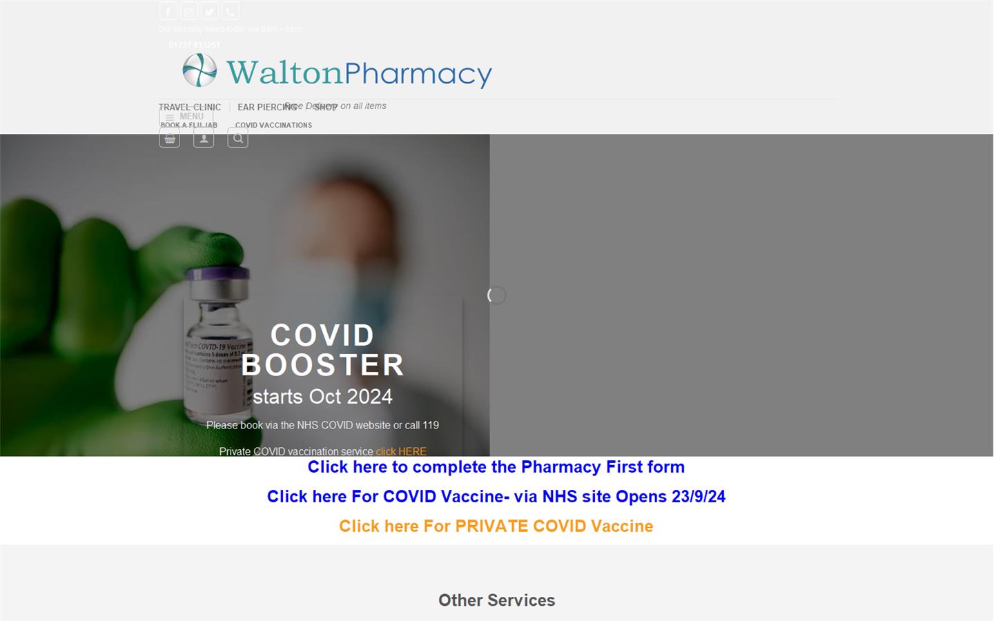 Walton Pharmacy Website