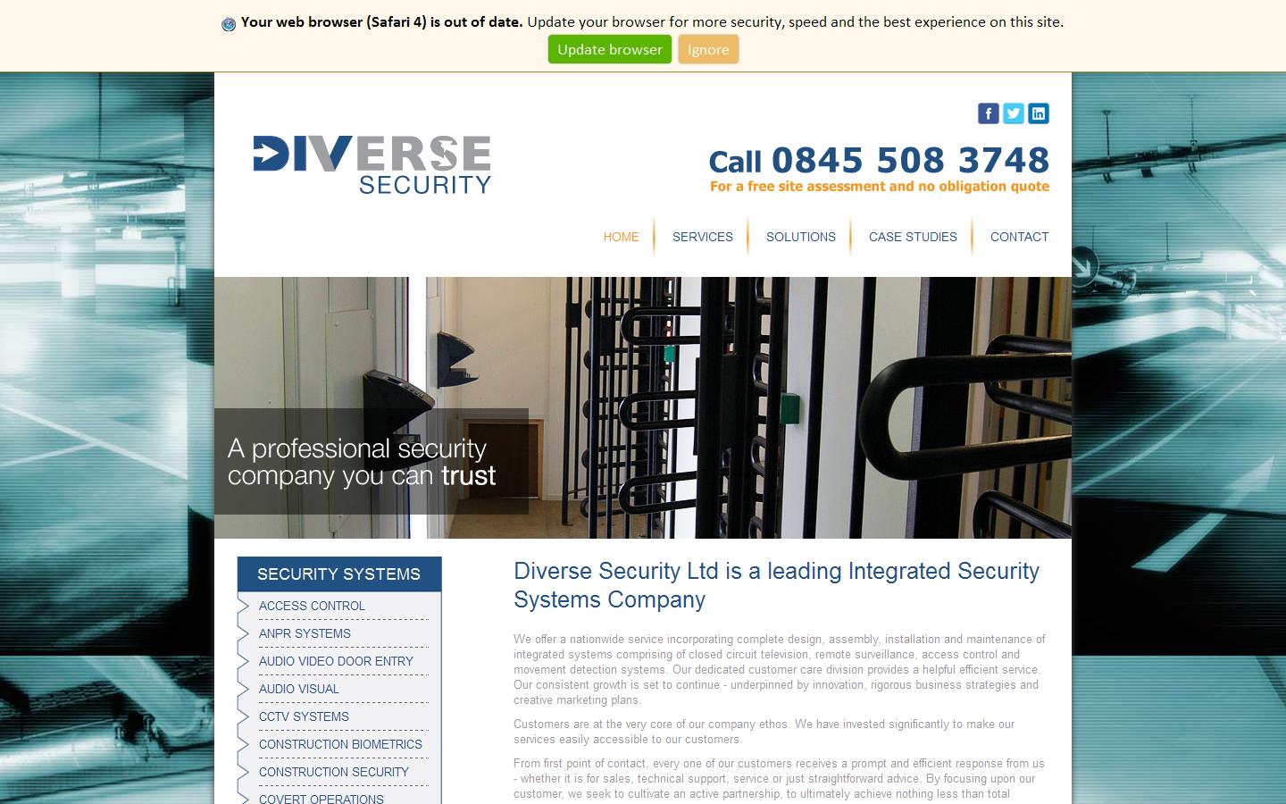 Diverse Security Ltd Website