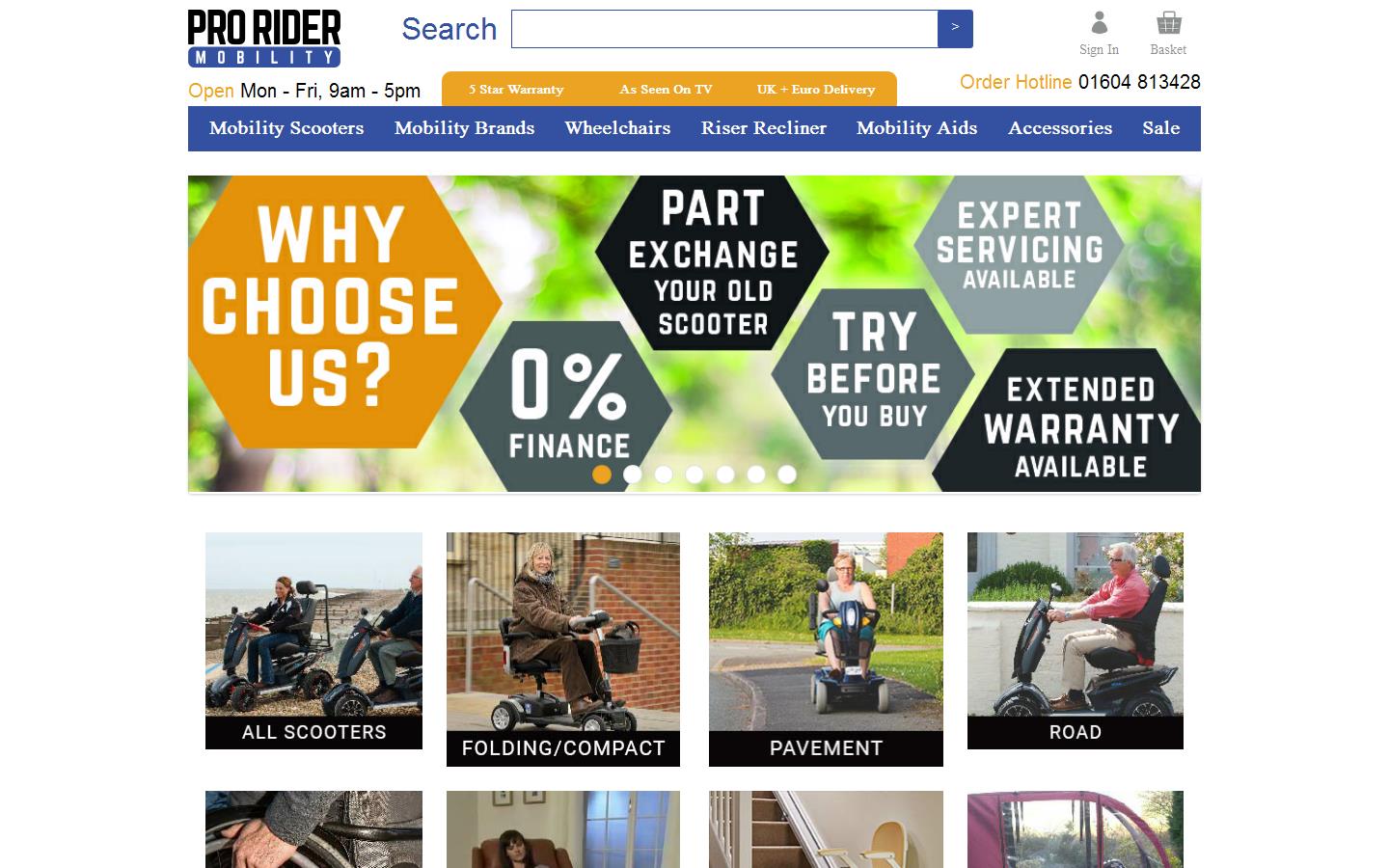 Pro Rider Mobility Website