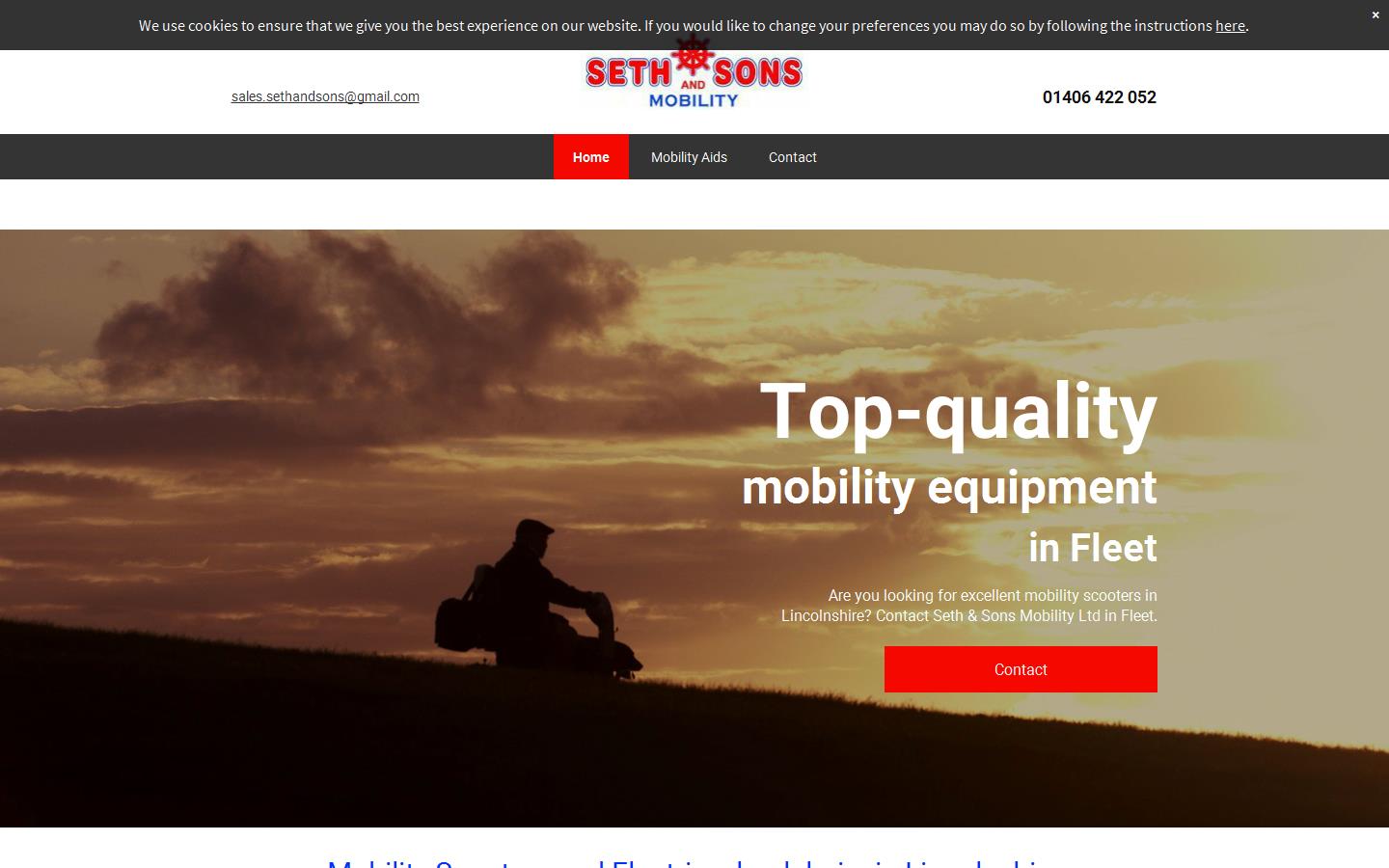 Seth & Sons Mobility Ltd Website