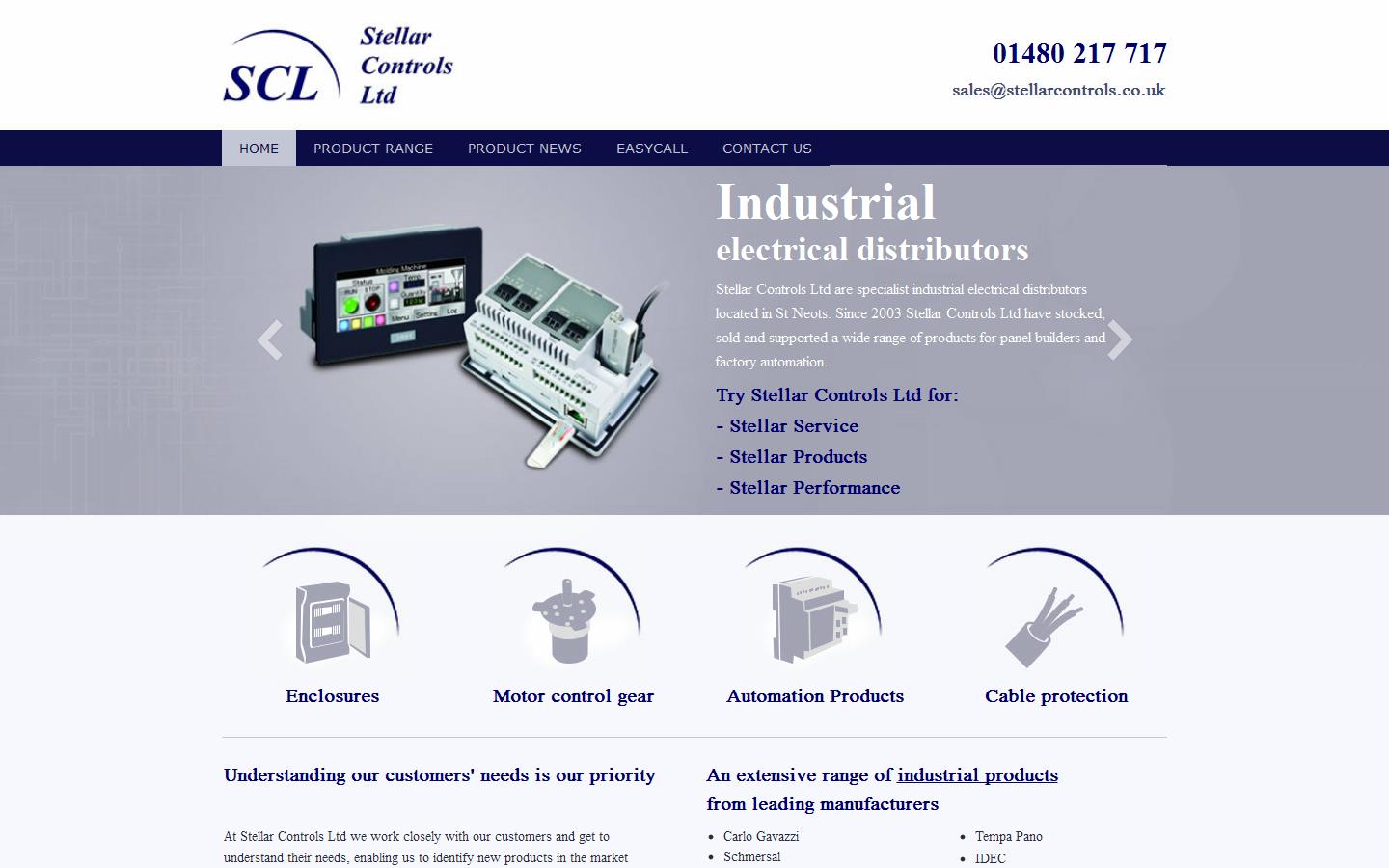 Stellar Controls Ltd Website