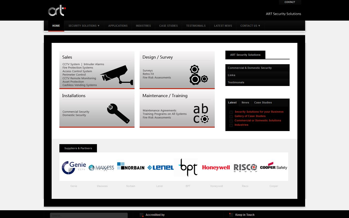 A R T Security Solutions Ltd Website