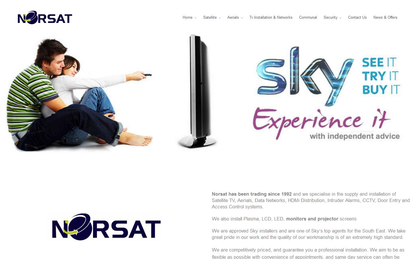 Norsat - Satellite T V Aerial & Security Systems Specialists Website