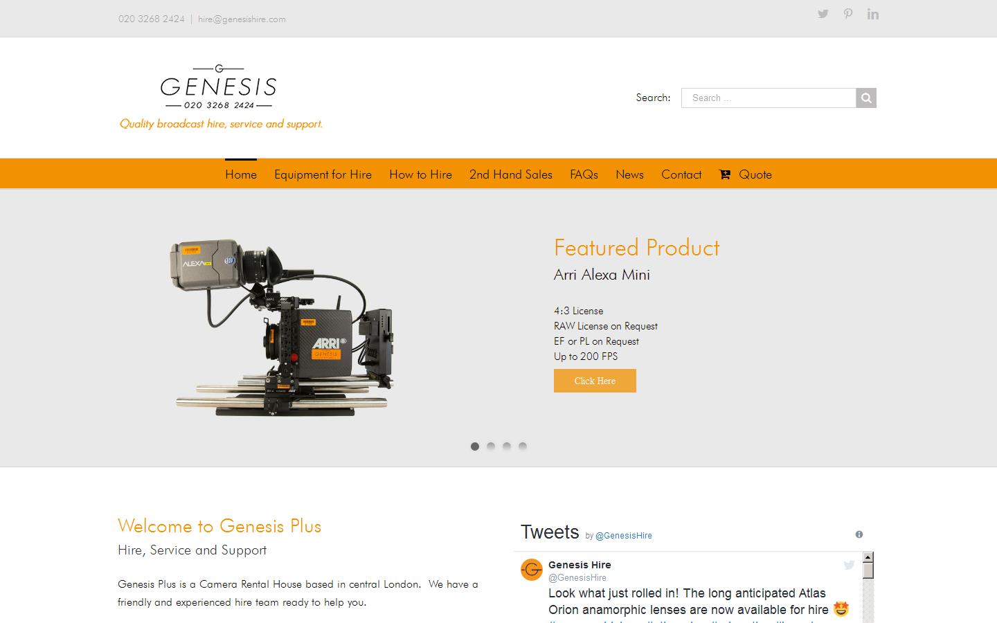 Genesis Hire Ltd Website