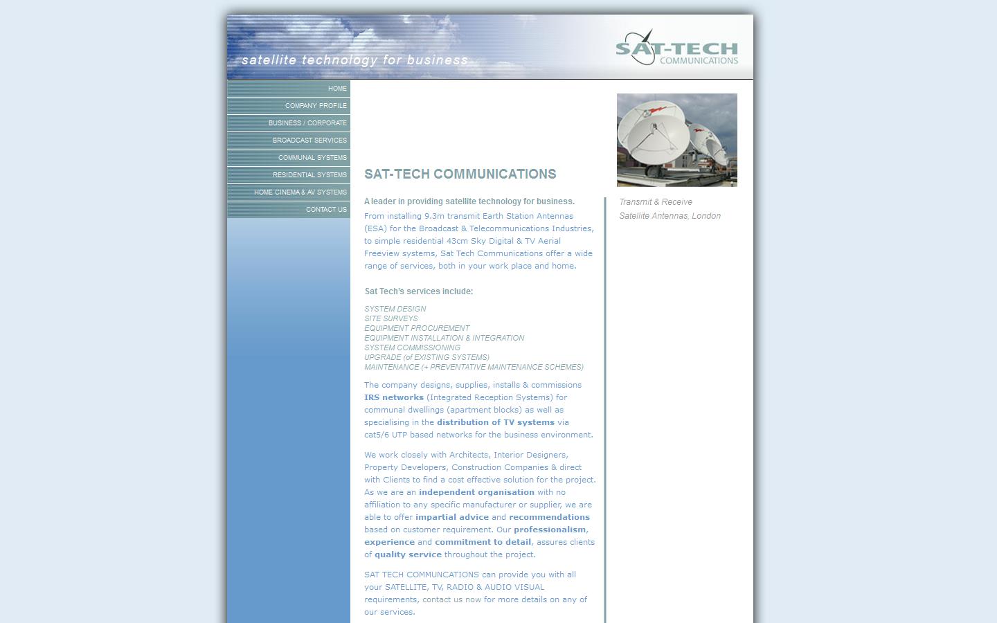 Sat-tech Communications Ltd Website