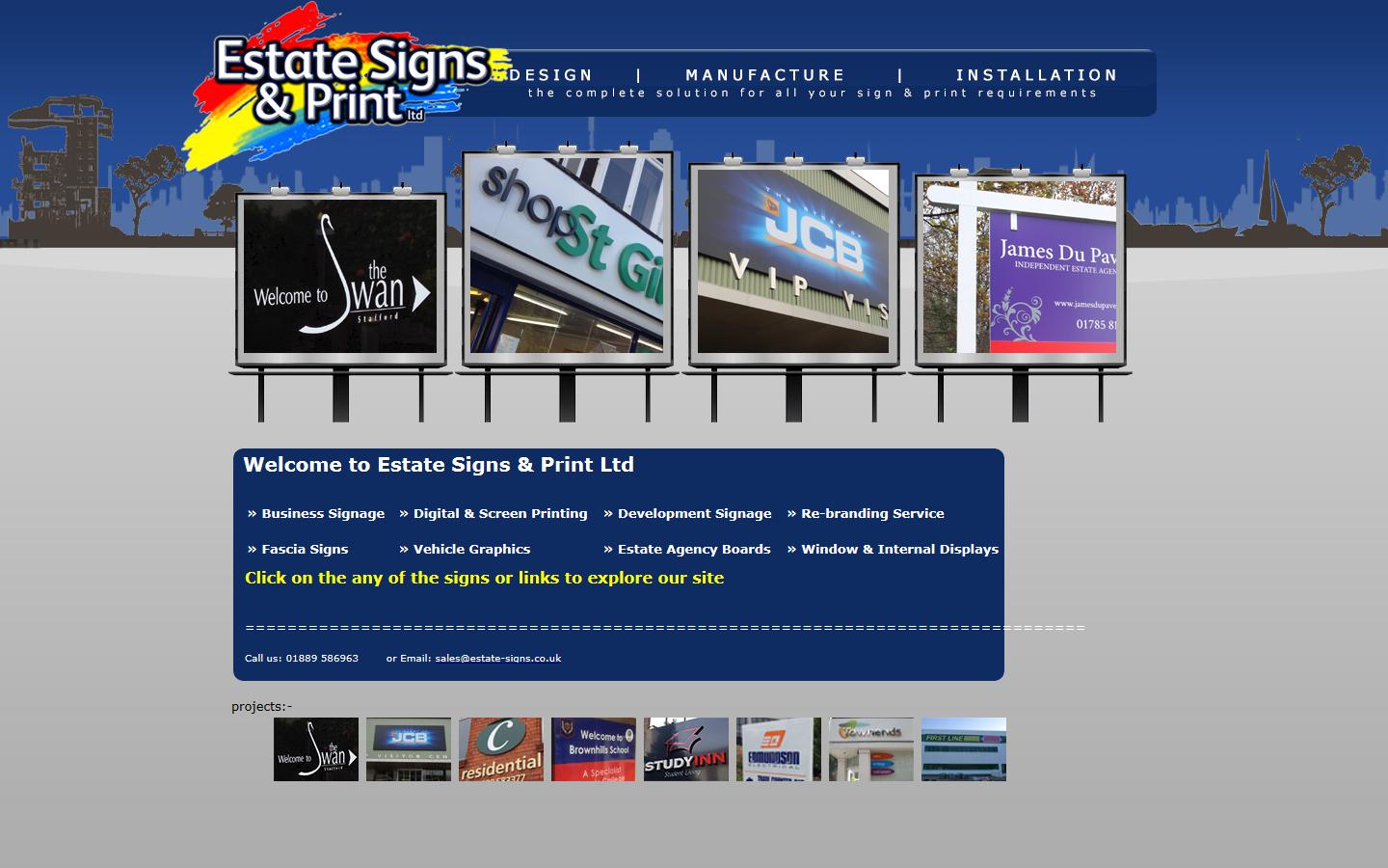 Estate Signs & Prints Ltd Website