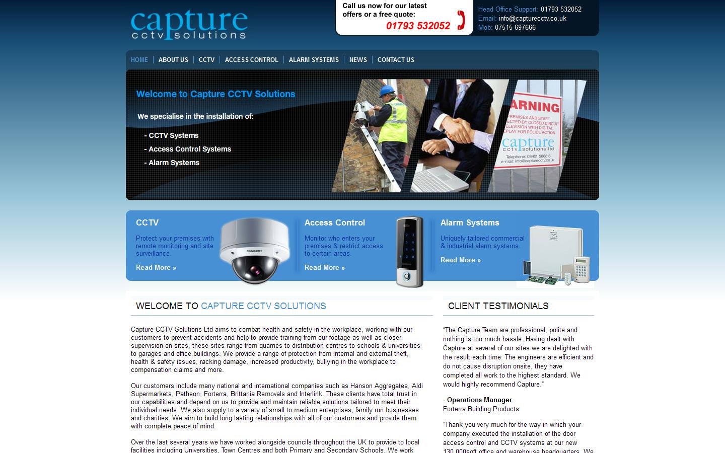 Capture C C T V Solutions Website