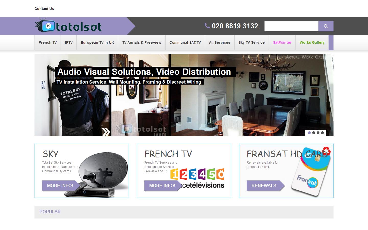 Totalsat Services Website