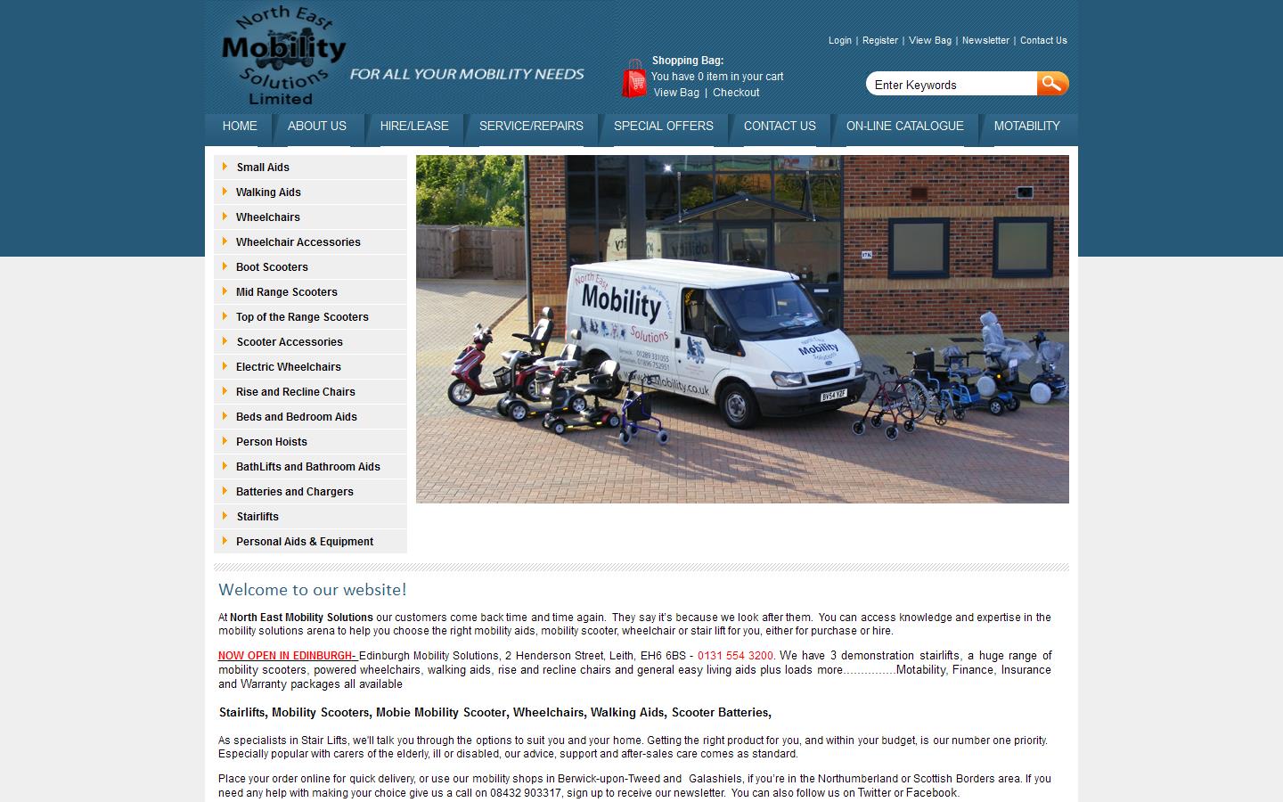 North East Mobility Solutions Ltd Website