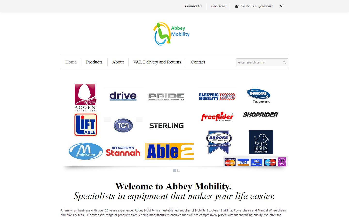 Abbey Mobility Ltd Website