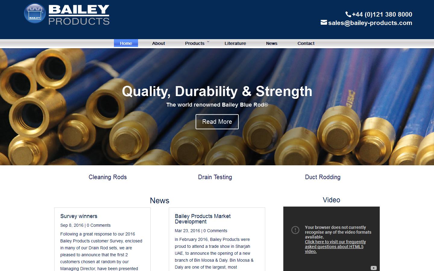 Bailey Products Website