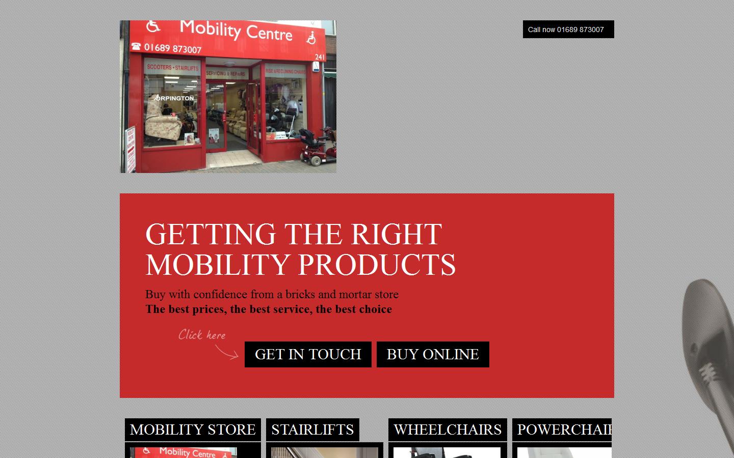 Mobility Centre Orpington Website