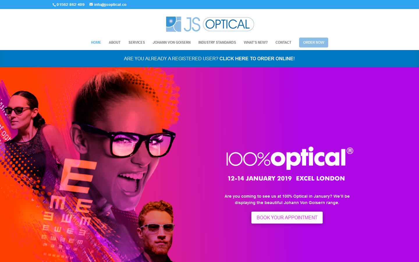 J S Optical Website
