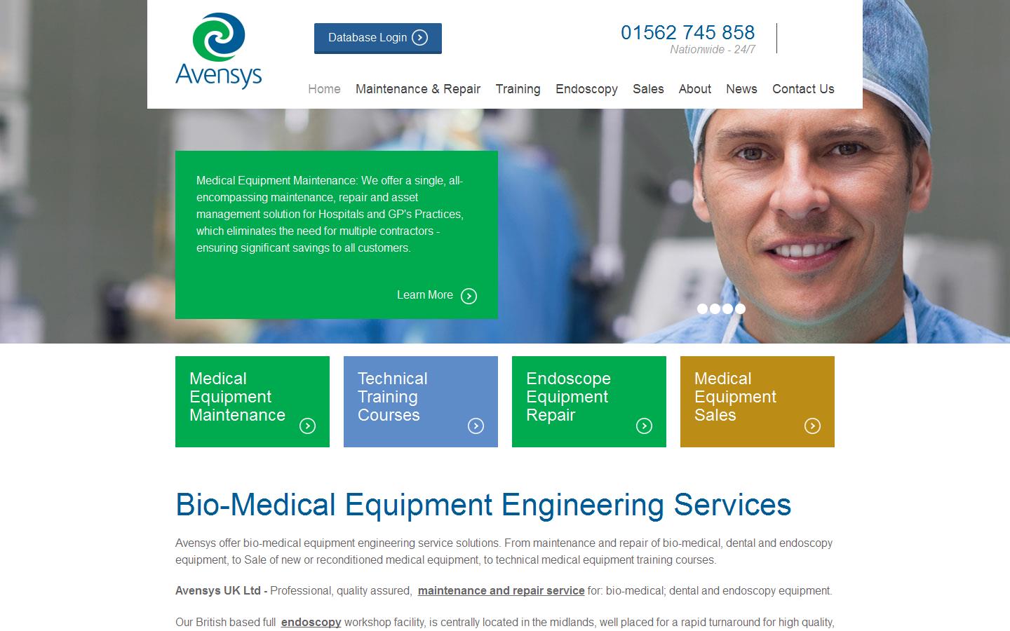 Avensys Medical UK Ltd Website