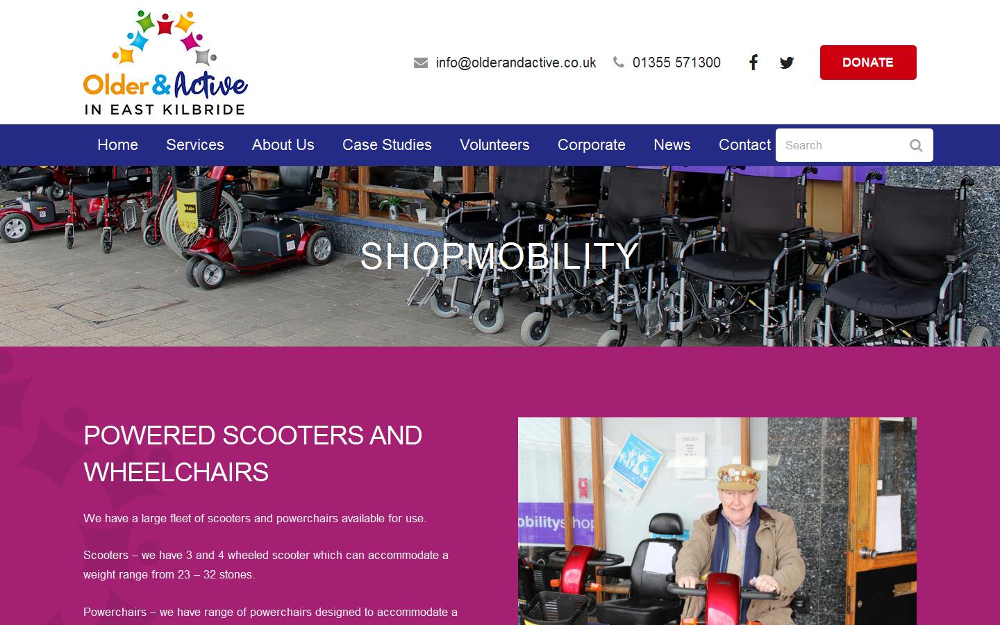 East Kilbride & District Shopmobility Website
