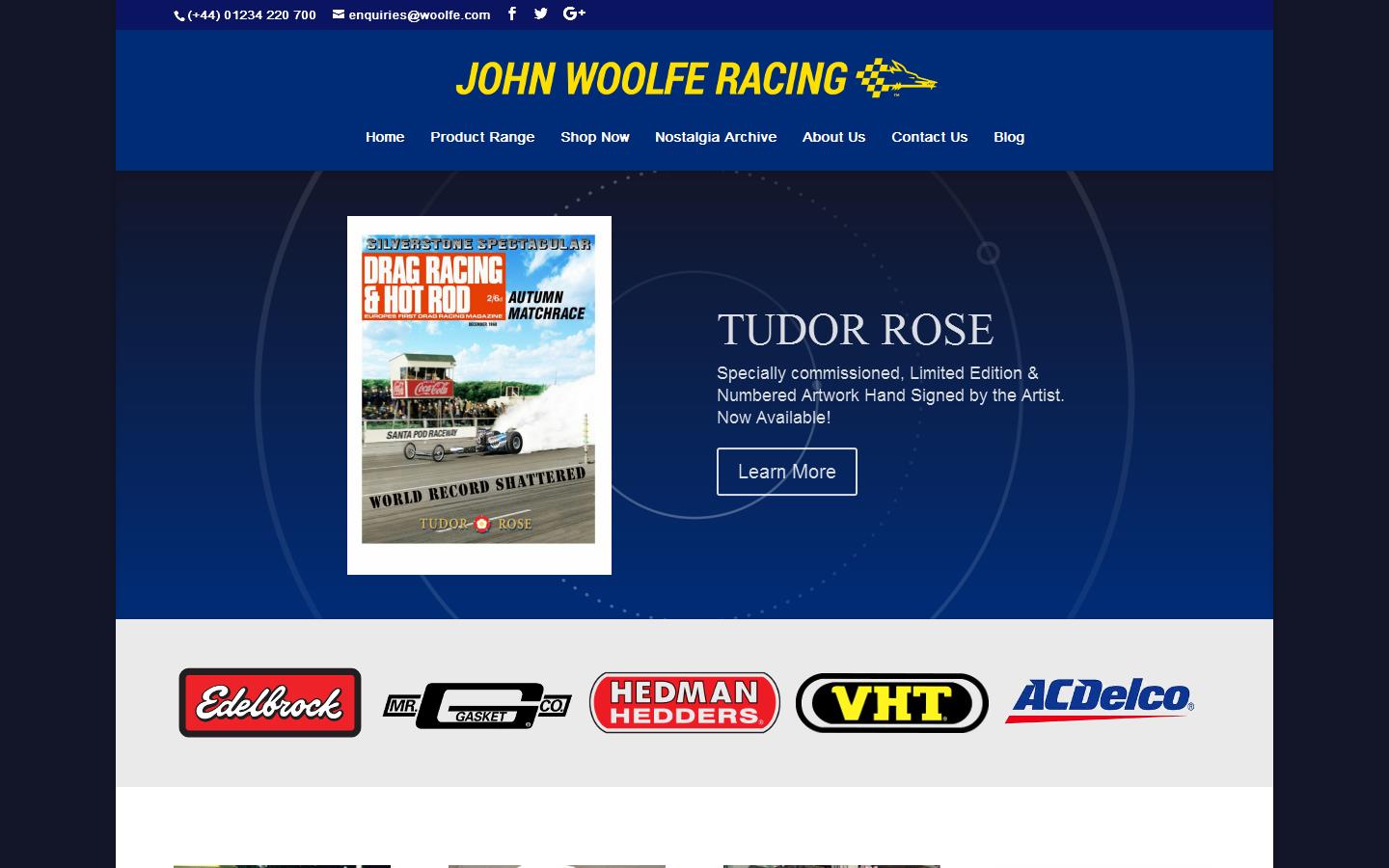 John Woolfe Racing Ltd Website
