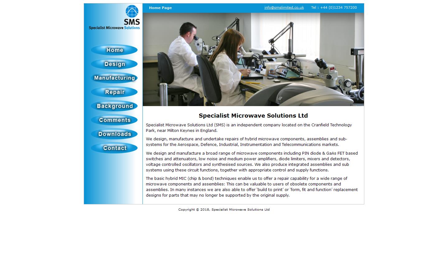 S M S Specialist Microwave Solutions Website