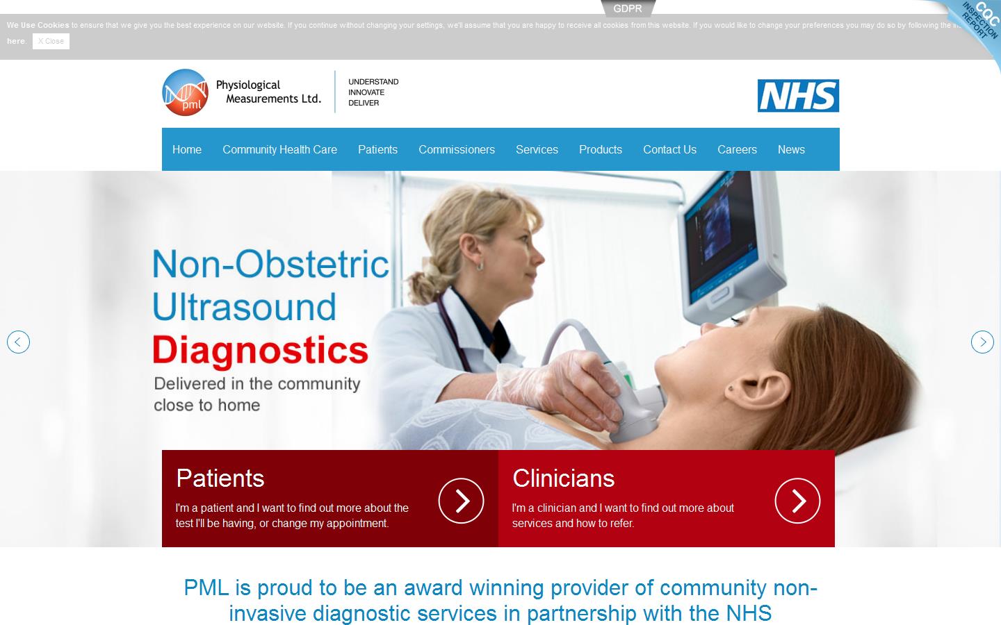 Physiological Measurements Ltd Website