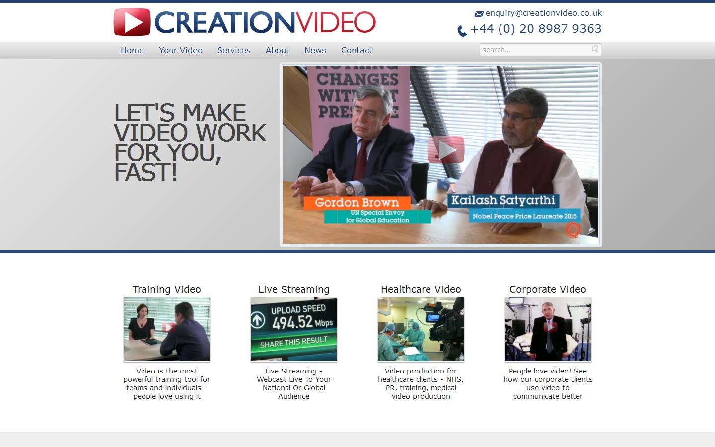 Creation Video Website