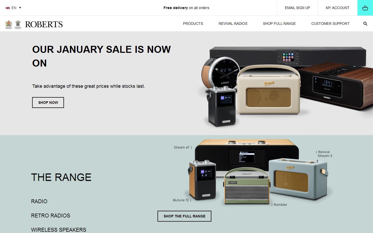 Roberts Radio Ltd Website