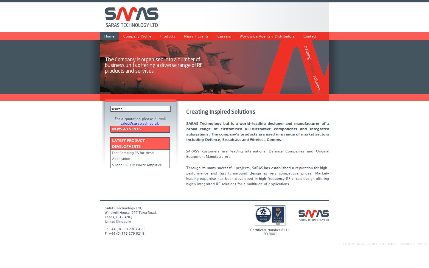 Saras Technology Ltd Website