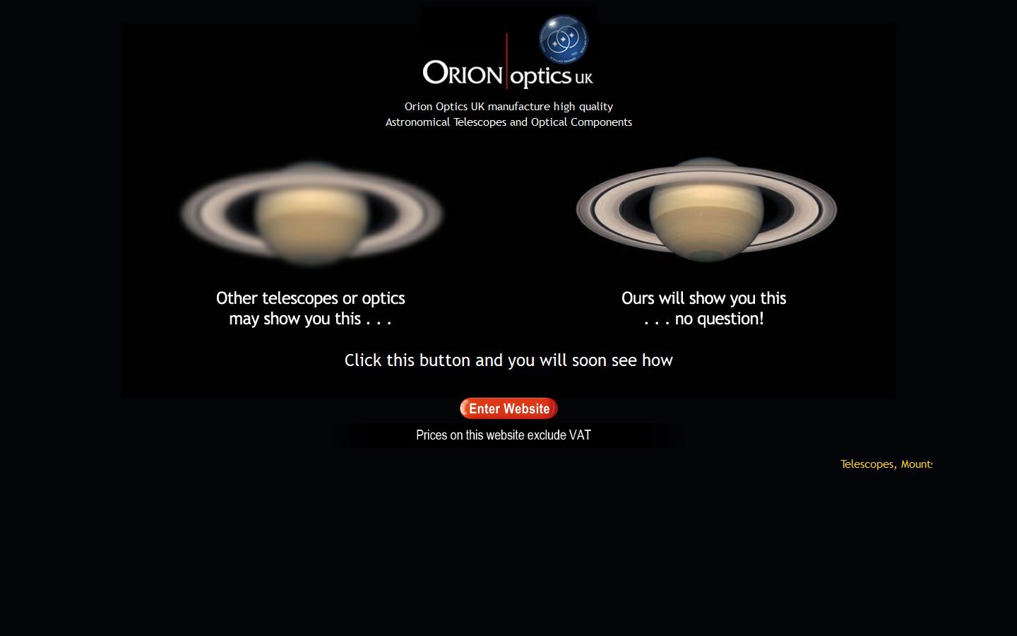 Orion Optics Ltd Website