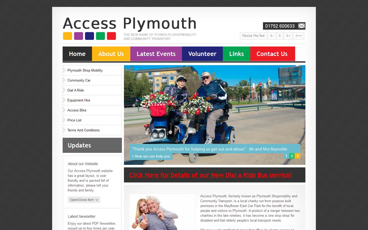 Shopmobility & Community Transport Website