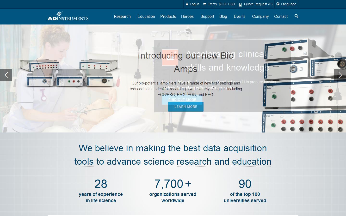 A D Instruments Website