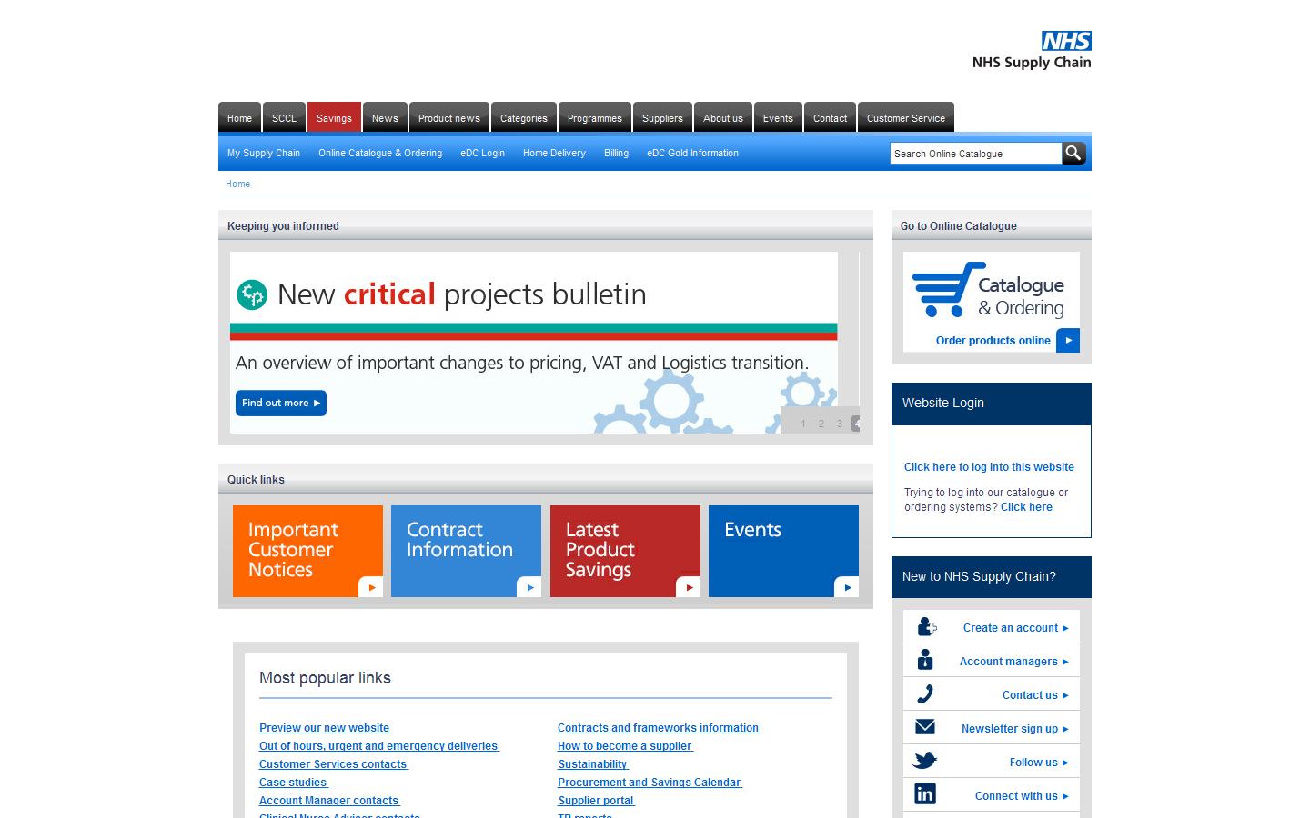 N H S Supply Chain Website