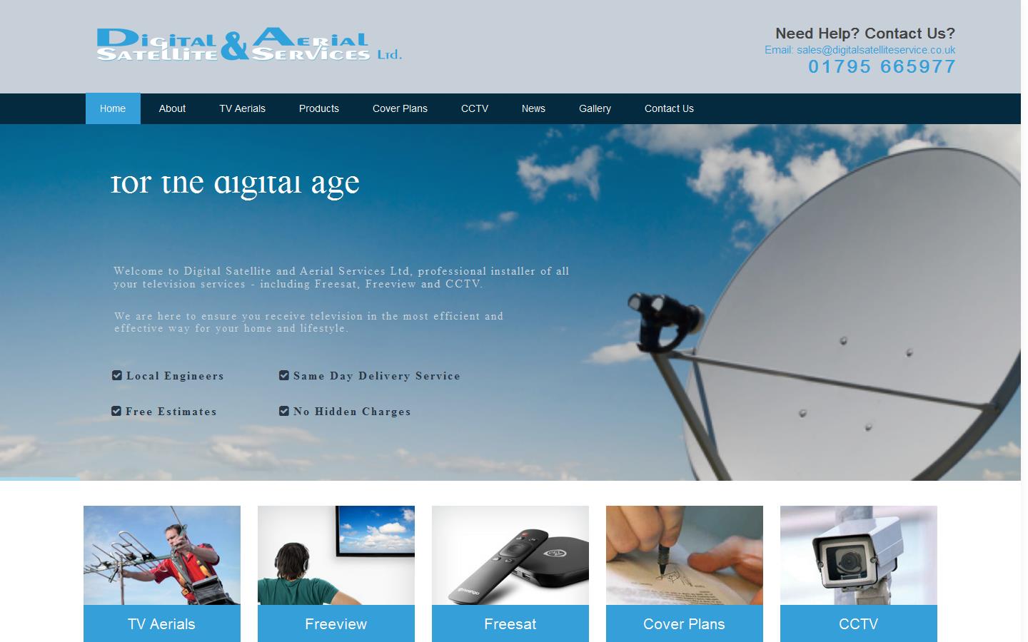 Digital Aerial & Satellite Services Ltd Website