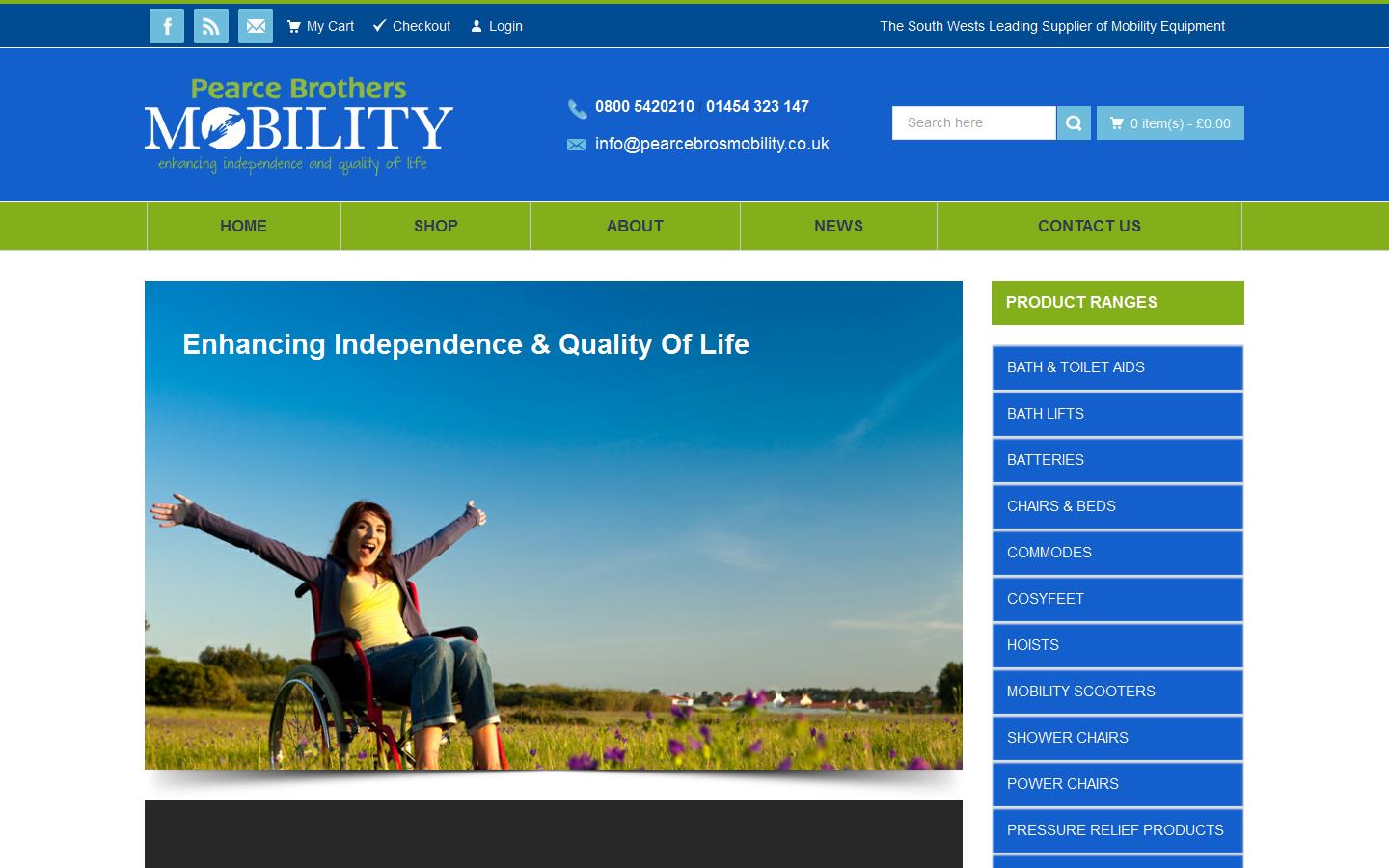 Pearce Brothers Mobility Website