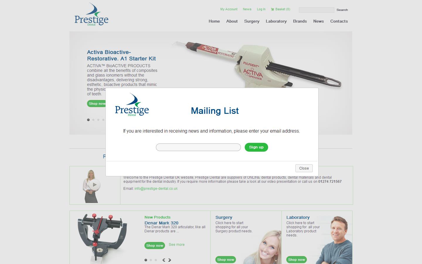 Prestige Dental Website