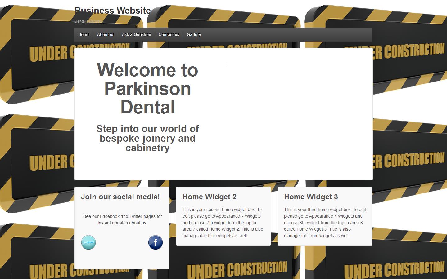 Parkinsons Medical & Dental Design Website