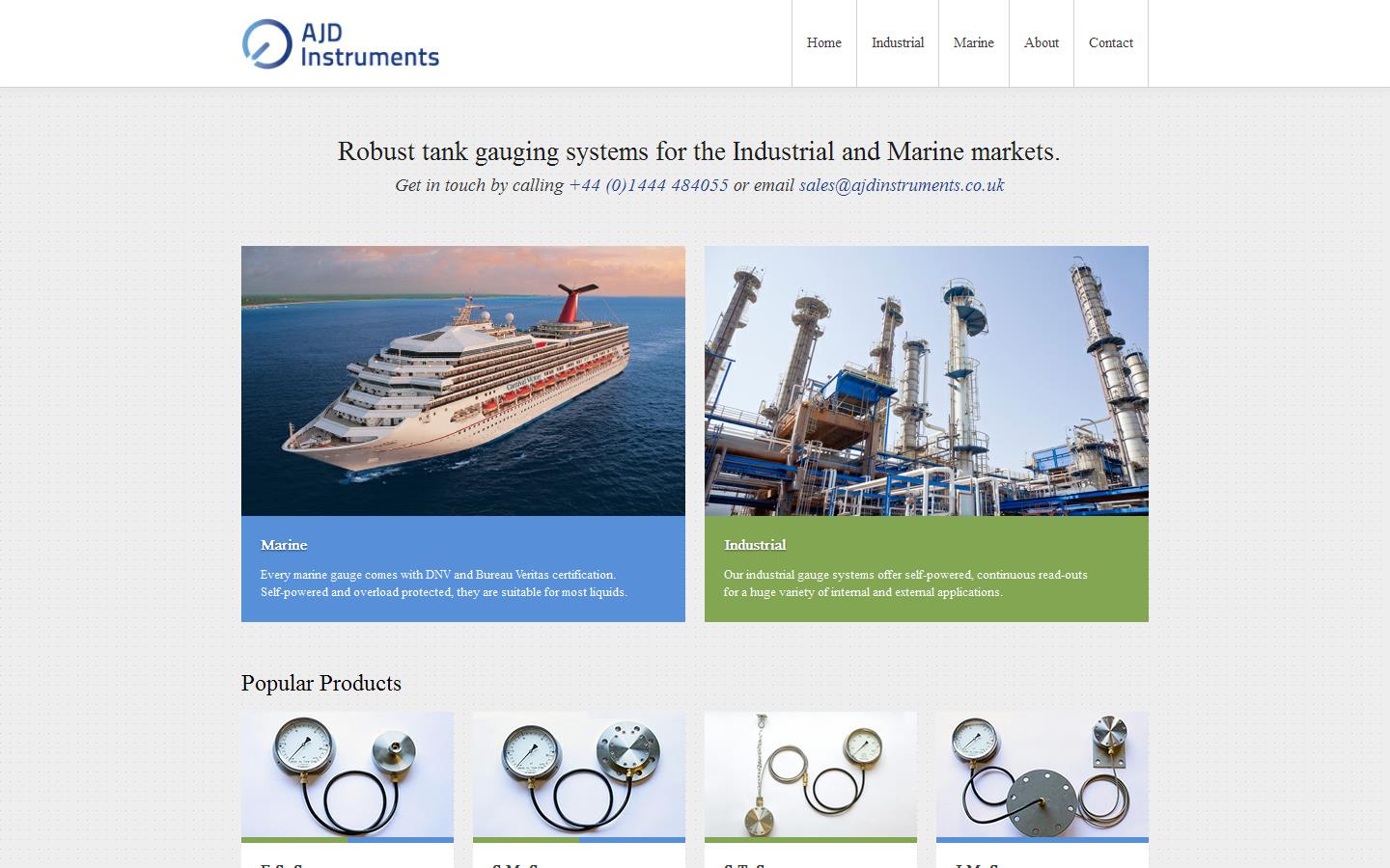 A J D Instruments Website