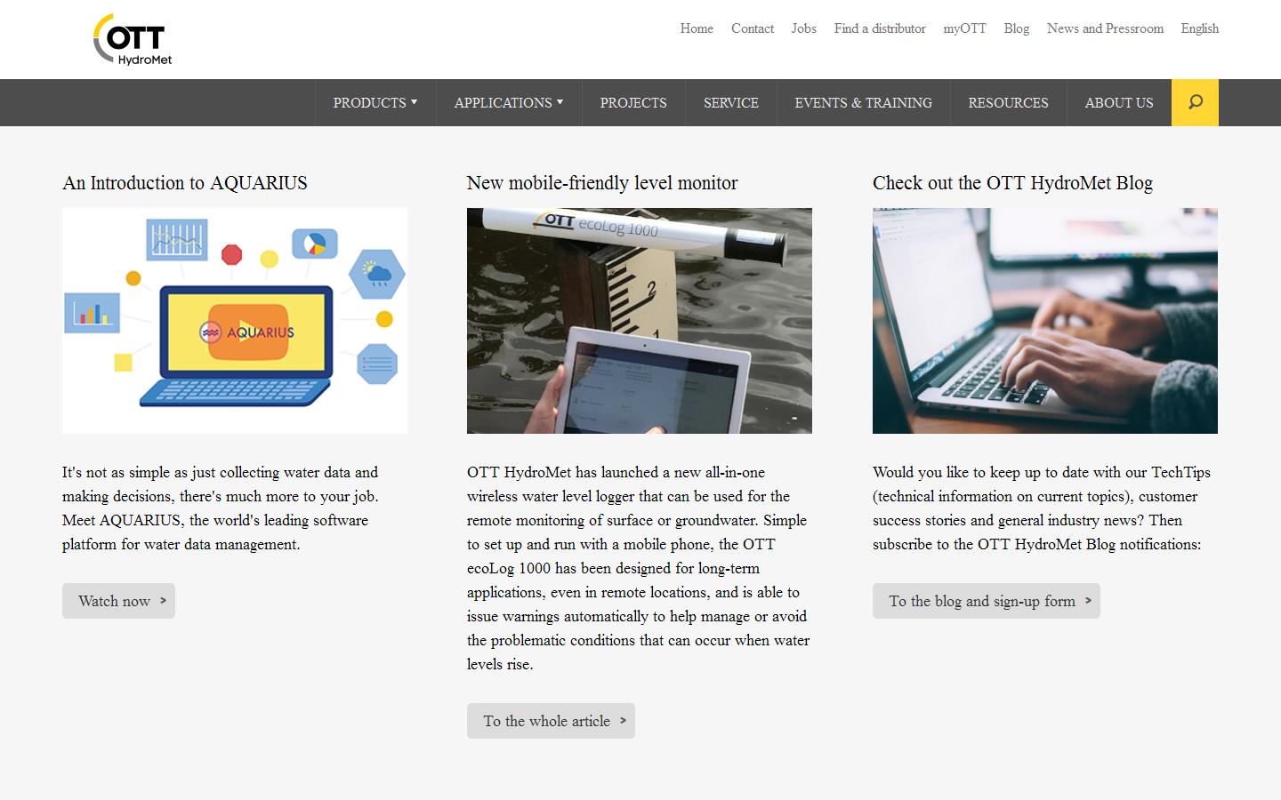 OTT Hydromet Website