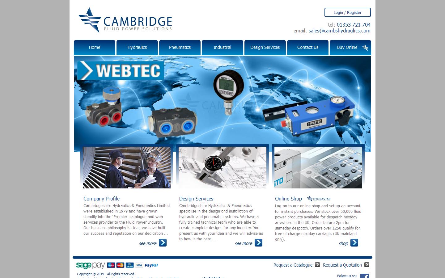 Cambridgeshire Hydraulics & Pneumatics Ltd Website